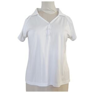 WILSON White Tennis Shirt Size L Workout Top Gym Lightweight Athletic Activewear